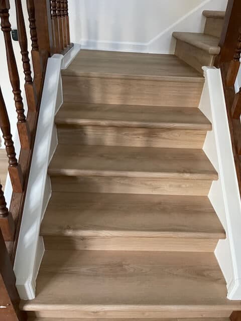 Hardwood staircase detail