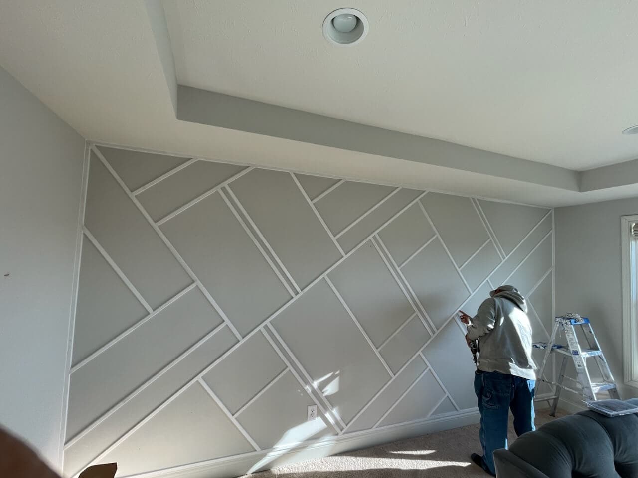 Painting a geometric accent wall