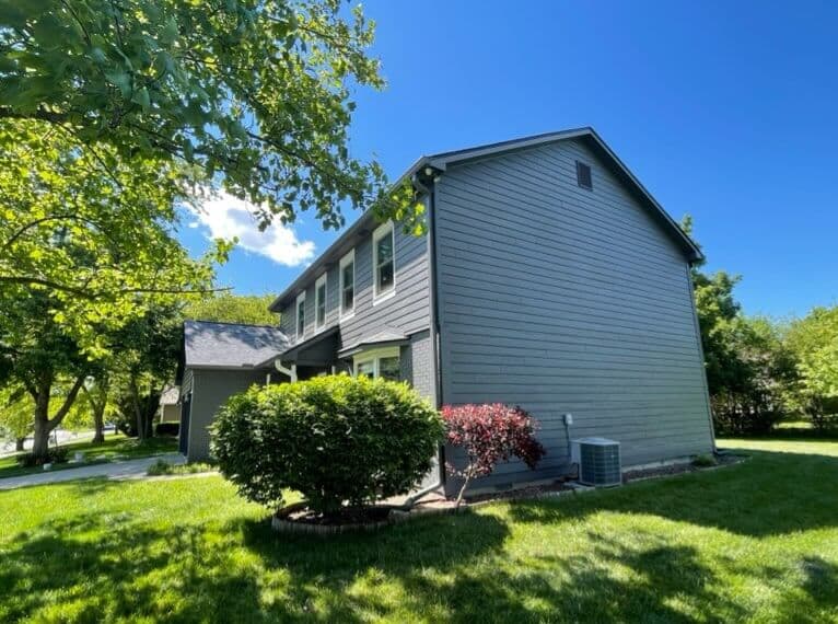 Home exterior with fresh landscaping